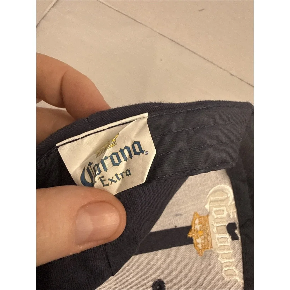 Corona Extra‎ Hat Cap Strap Back Mens Navy Yellow Baseball Beer Promo Logo